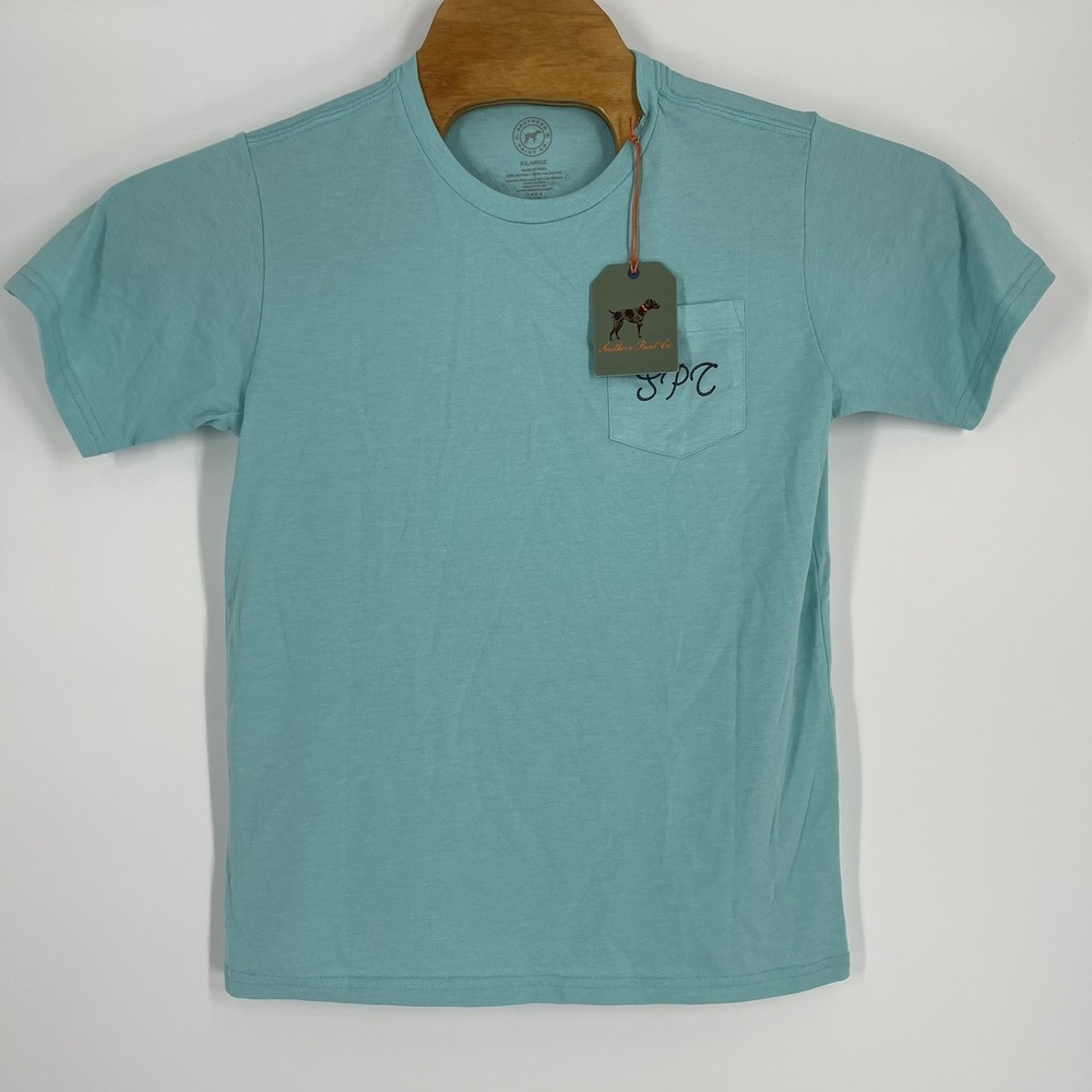 Southern Point Co Boys Short Sleeve Shirt with Pocket,‎ Blue, Size XL